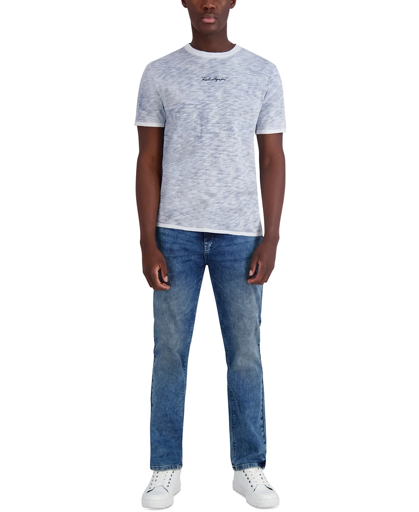 Karl Lagerfeld Paris Men's Chest Signature Slub T-Shirt