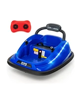 12V Kids Bumper Car Ride on Toy with Remote Control and 360 Degree Spin Rotation