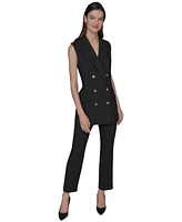 Karl Lagerfeld Paris Women's Double-Breasted Vest