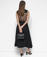Dkny Women's Sleeveless Leopard-Print Blouse