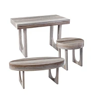 Simple Wood Round End Table for Bedroom or Living Room Styling