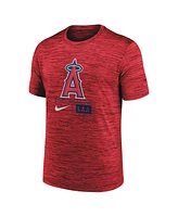 Nike Men's Red Los Angeles Angels Large Logo Velocity T-Shirt