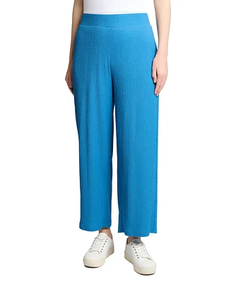 Jones New York Women's Textured High-Rise Wide-Leg Pants