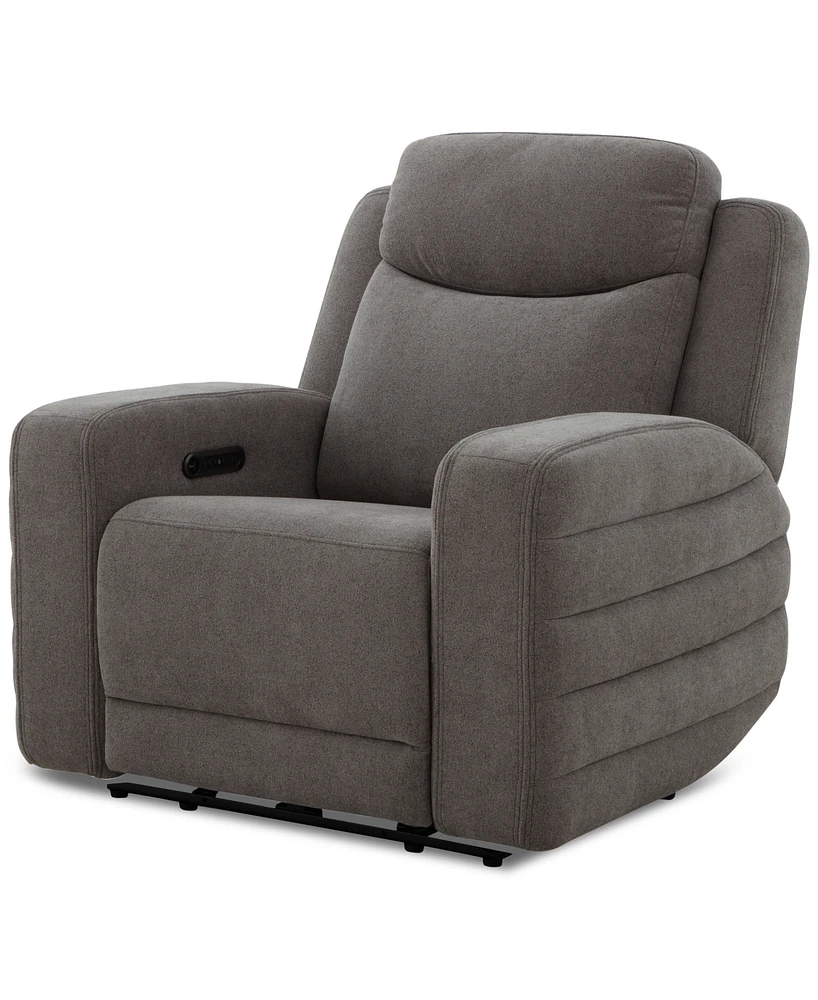Kristyan Fabric Power Recliner with Headrest Zero Wall & Heat Massage, Exclusively at Macy's