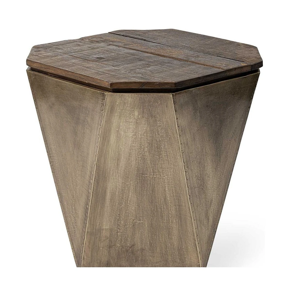 Solid Wood Accent Table – Perfect for Living Room or Nightstand Use