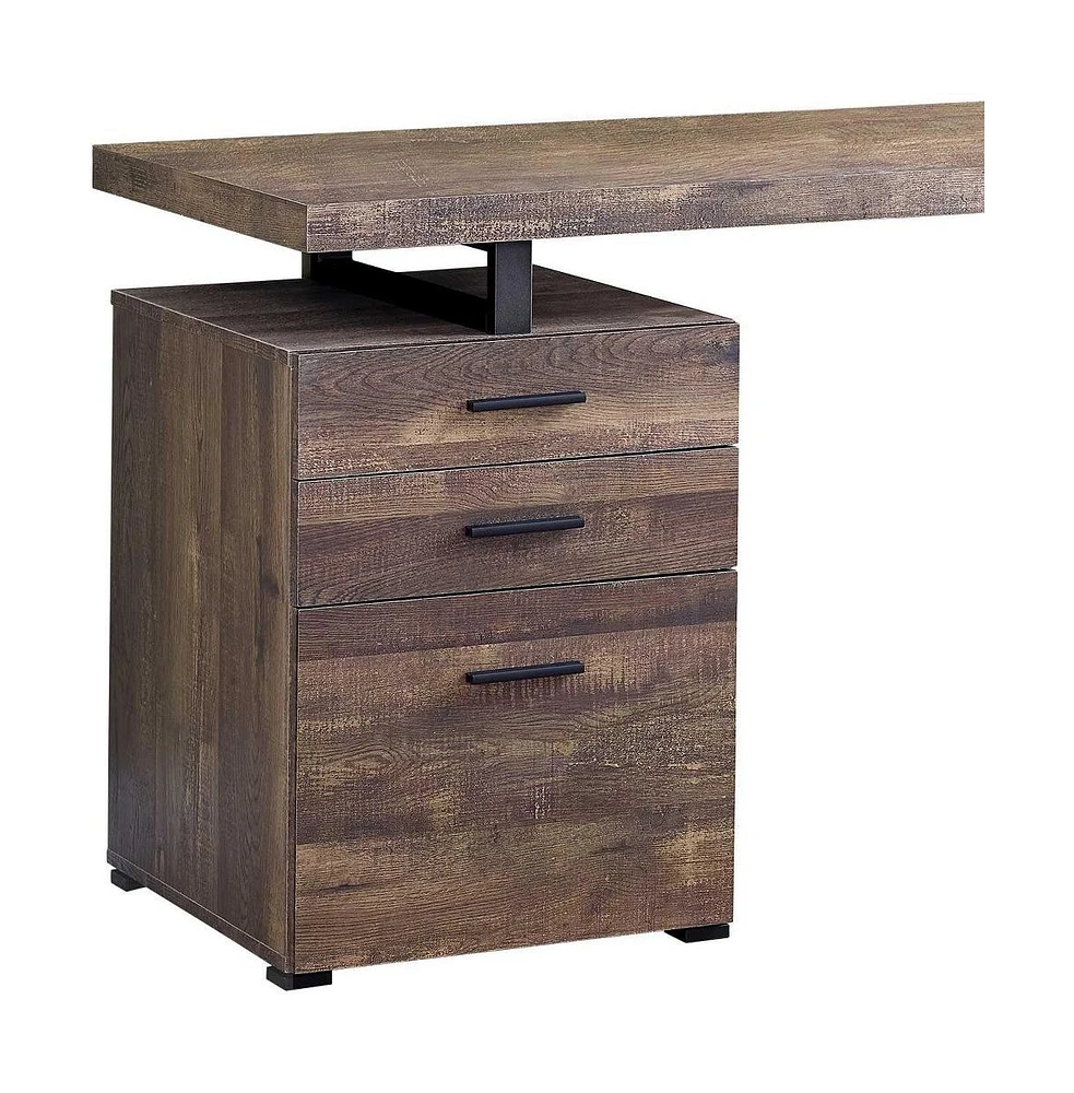 Contemporary Computer Desk with Triple Drawer Storage and Sturdy Frame