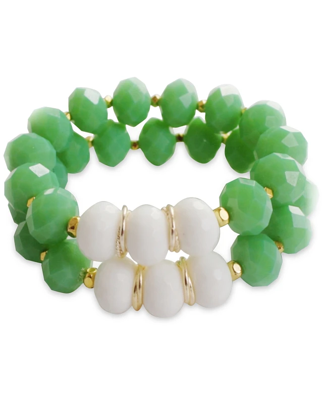 Green Jade Bracelet Macys Macy's Dyed Jade Bangle Bracelet In 14k