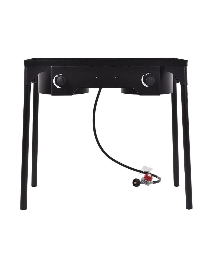 150000 Btu Double Burner Outdoor Stove Bbq Grill