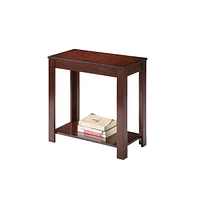 End Table with Shelf for Living Room or Bedroom Storage and Display