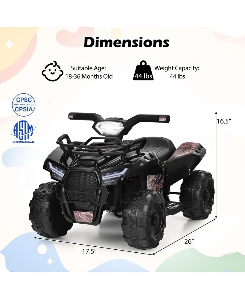 12V Kids Ride on Truck with 3 Speeds and Reverse Forward Function