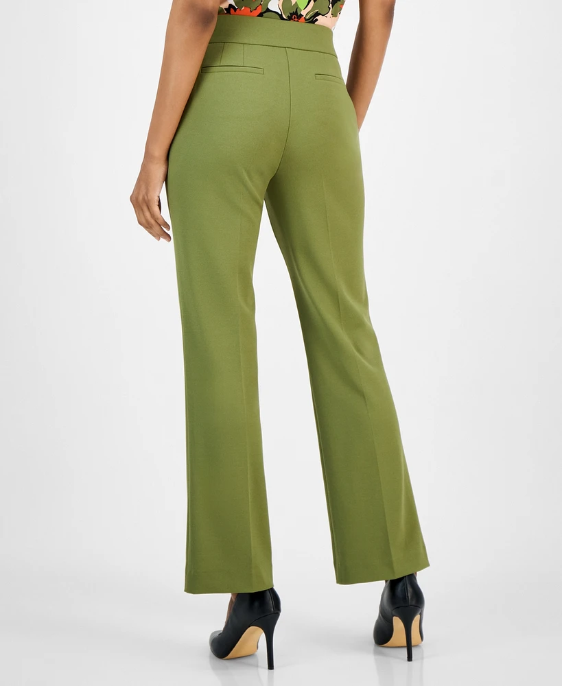Ak Anne Klein Women's Cool Crepe Mid Rise Pull-On Pants