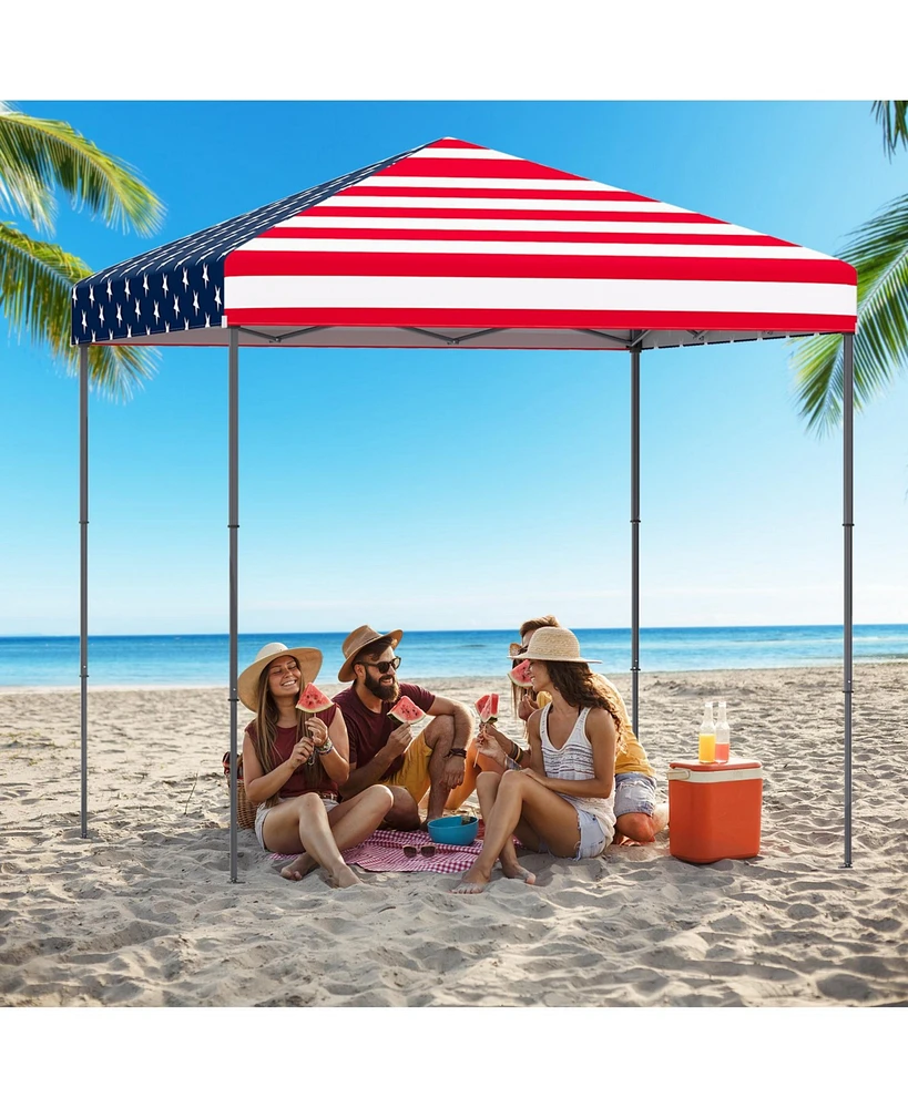 6.6 x 6.6 Feet Outdoor Pop-up Canopy Tent with Upf 50+ Sun Protection