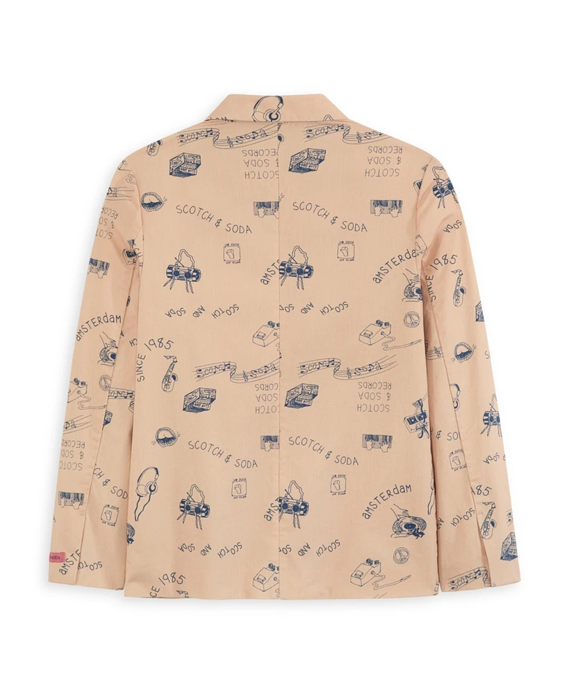 Scotch & Soda Big Boys Printed Blazer