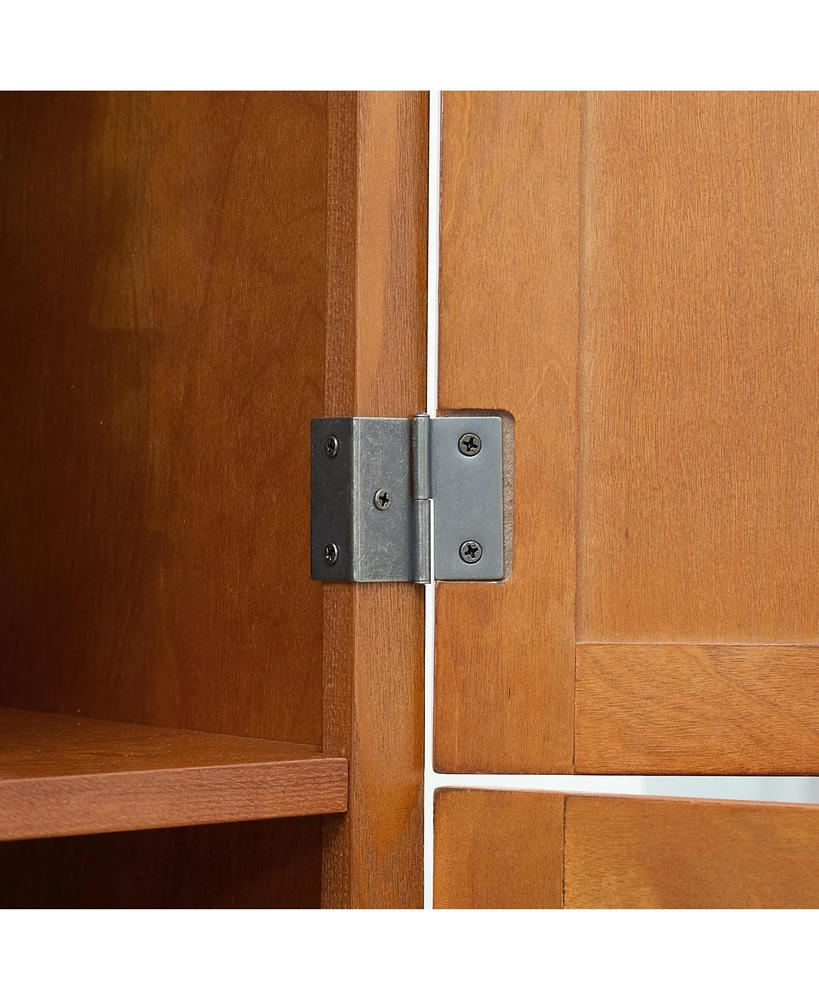 72" Storage Cabinet with Doors & Shelves, Oak(75 characters)