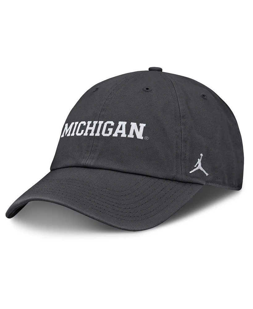 Jordan Men's Anthracite Michigan Wolverines Club Adjustable Hat
