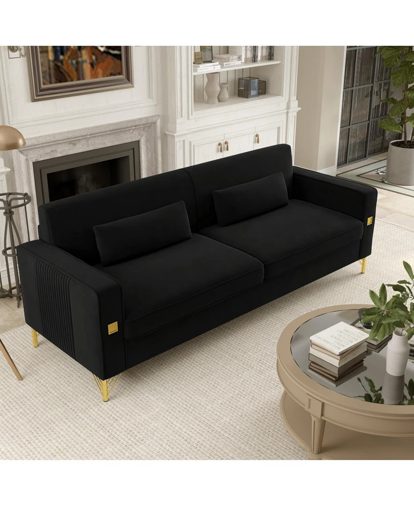 Black 2 Seater Sofa