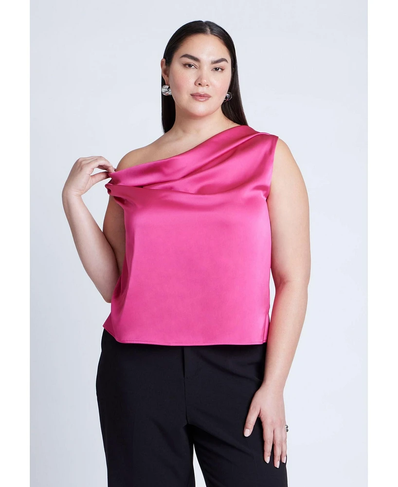 Eloquii Women's Twisted Satin Top