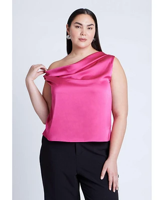 Eloquii Women's Twisted Satin Top