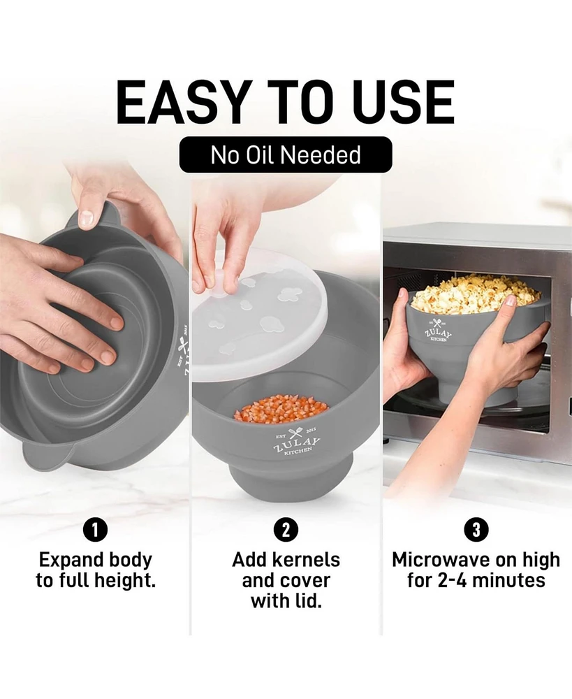 Collapsible Popcorn Maker with Lid