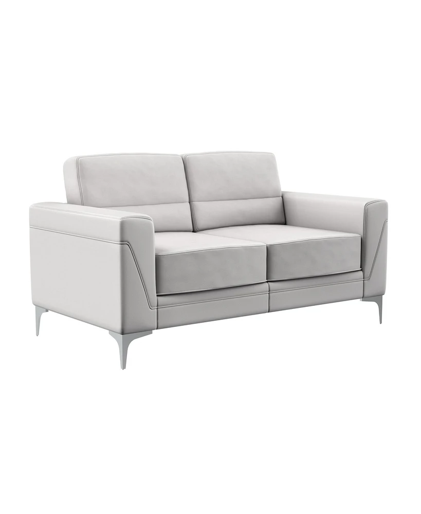 Faux Leather Loveseat for Modern Living Room Seating and Stylish Decor