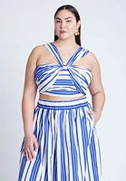 Eloquii Women's Split Strap Crop Top