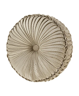 J Queen New York Gold Coast Tufted Decorative Pillow, 15" Round