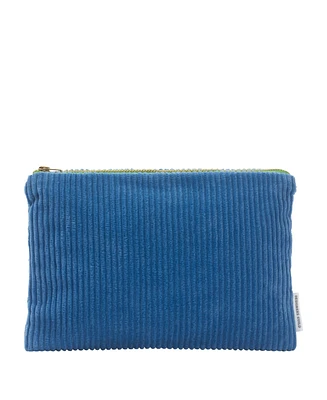 Corda Cobalt Corduroy Velvet Pouch