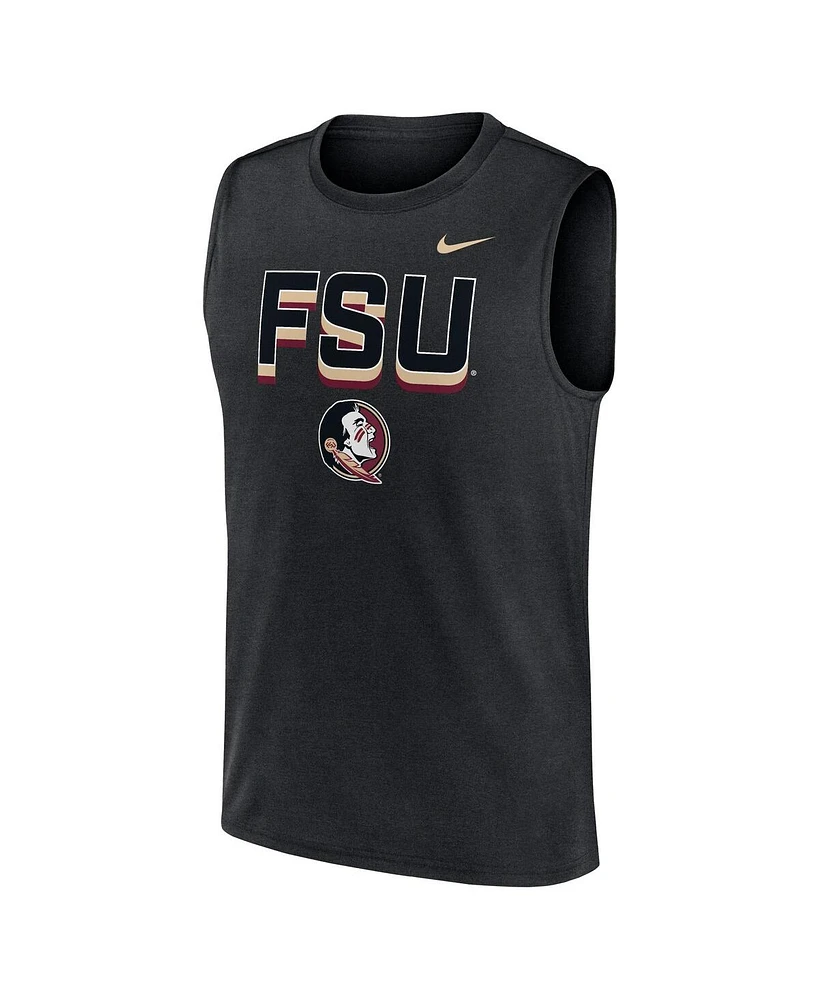 Nike Men's Black Florida State Seminoles Primetime Tricode Legend Performance Tank Top