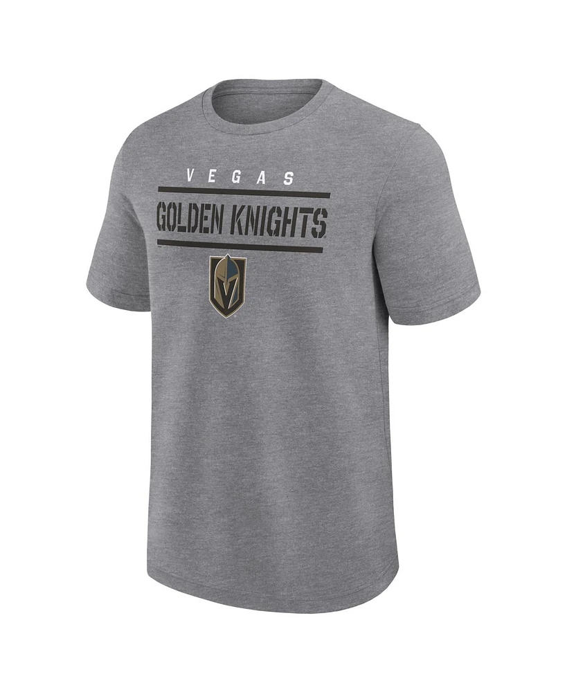Logo Athletic Men's Heather Gray Vegas Golden Knights Top Notch T-Shirt
