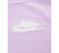 Nike Little Girls Let's Roll Towel Terry T-Shirt & Shorts, 2 Piece Set