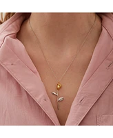 Spero London Gold Color Rose Sterling Silver Necklace