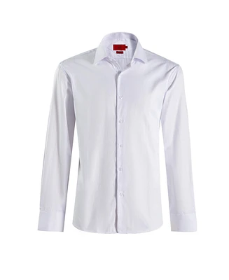 Elie Balleh Little Boys White Slim Fit Swirl Print Button-Down Shirt