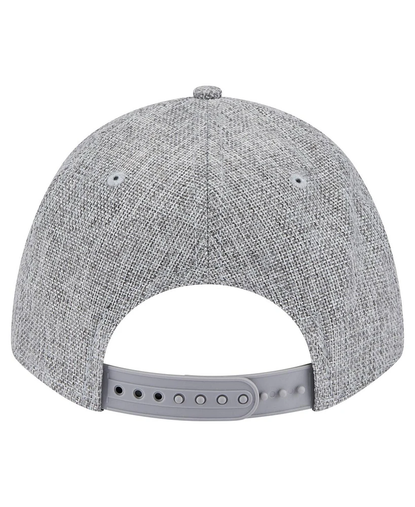 New Era Men's Gray Houston Astros Cotton Weave M-Crown A-Frame 9FORTY Adjustable Hat