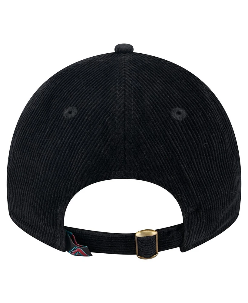 New Era Women's Black Arizona Diamondbacks Corduroy 9TWENTY Adjustable Hat