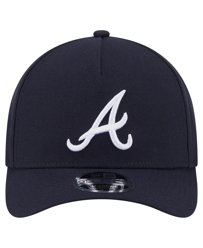 New Era Men's Navy Atlanta Braves 9FORTY M-Crown Adjustable Hat