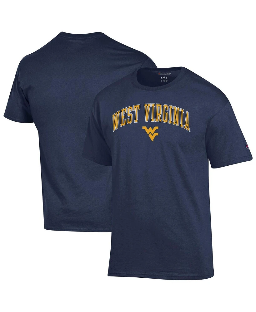 Champion Men's Navy West Virginia Mountaineers Arched Logo T-Shirt