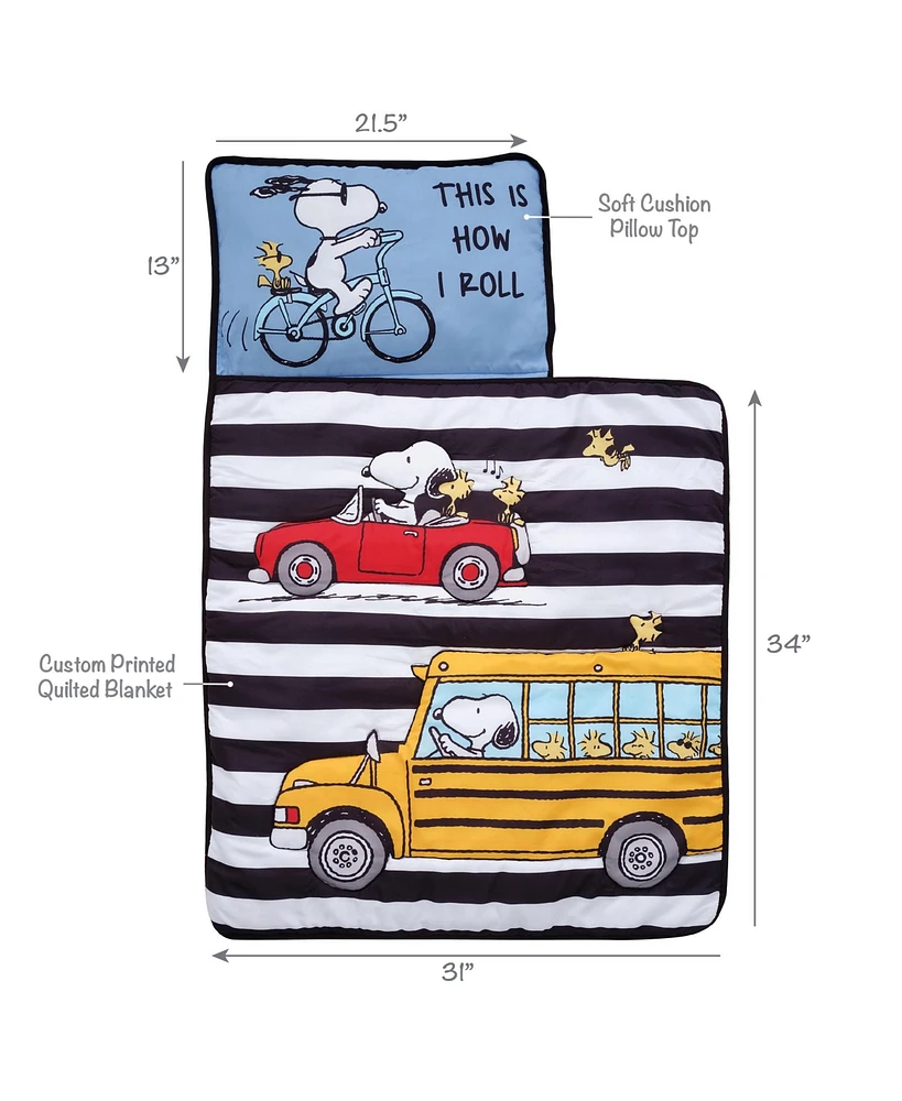 Bedtime Originals Baby Snoopy & Woodstock Peanuts Transportation Nap Mat