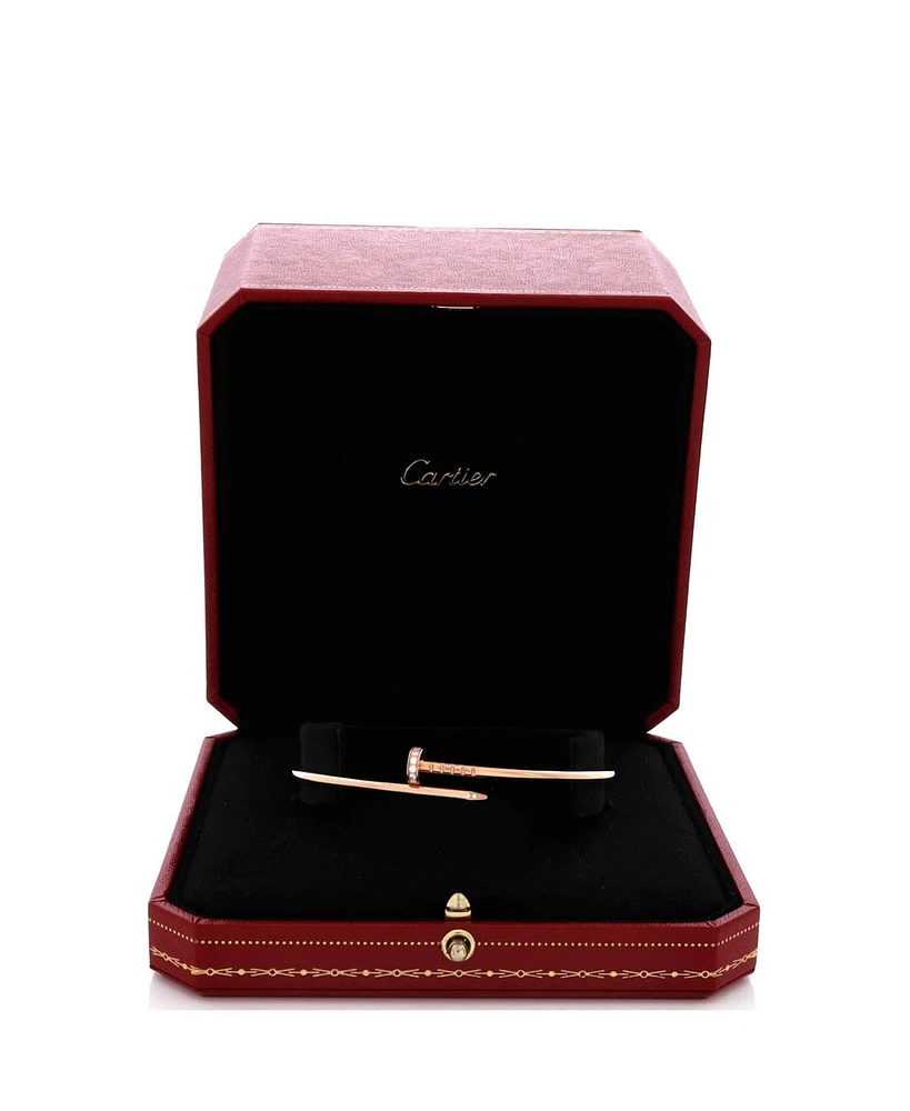 Pre-Owned Cartier Small Juste un Clou Bracelet 18K Rose Gold with Diamonds