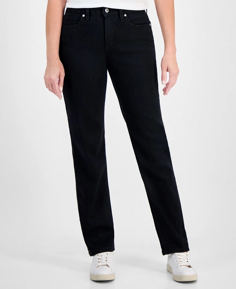 Style & Co Women's Mid-Rise Straight-Leg Denim Jeans, Exclusively at Macy's