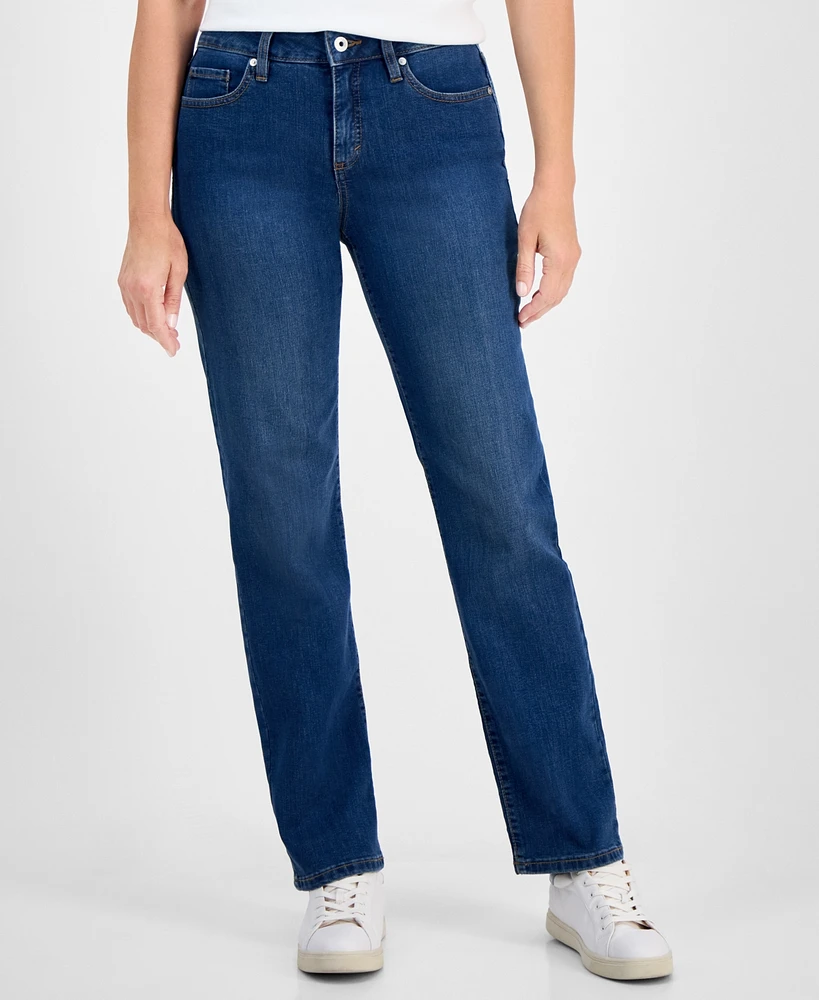 Style & Co Women's Mid-Rise Straight-Leg Denim Jeans, Exclusively at Macy's