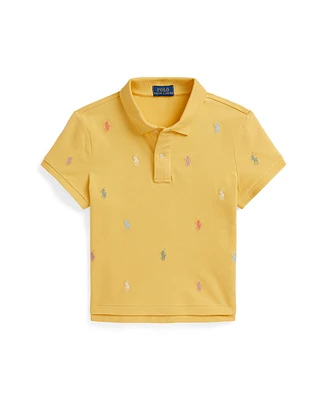 Polo Ralph Lauren Big Girls Pony Stretch Mesh Boxy Shirt