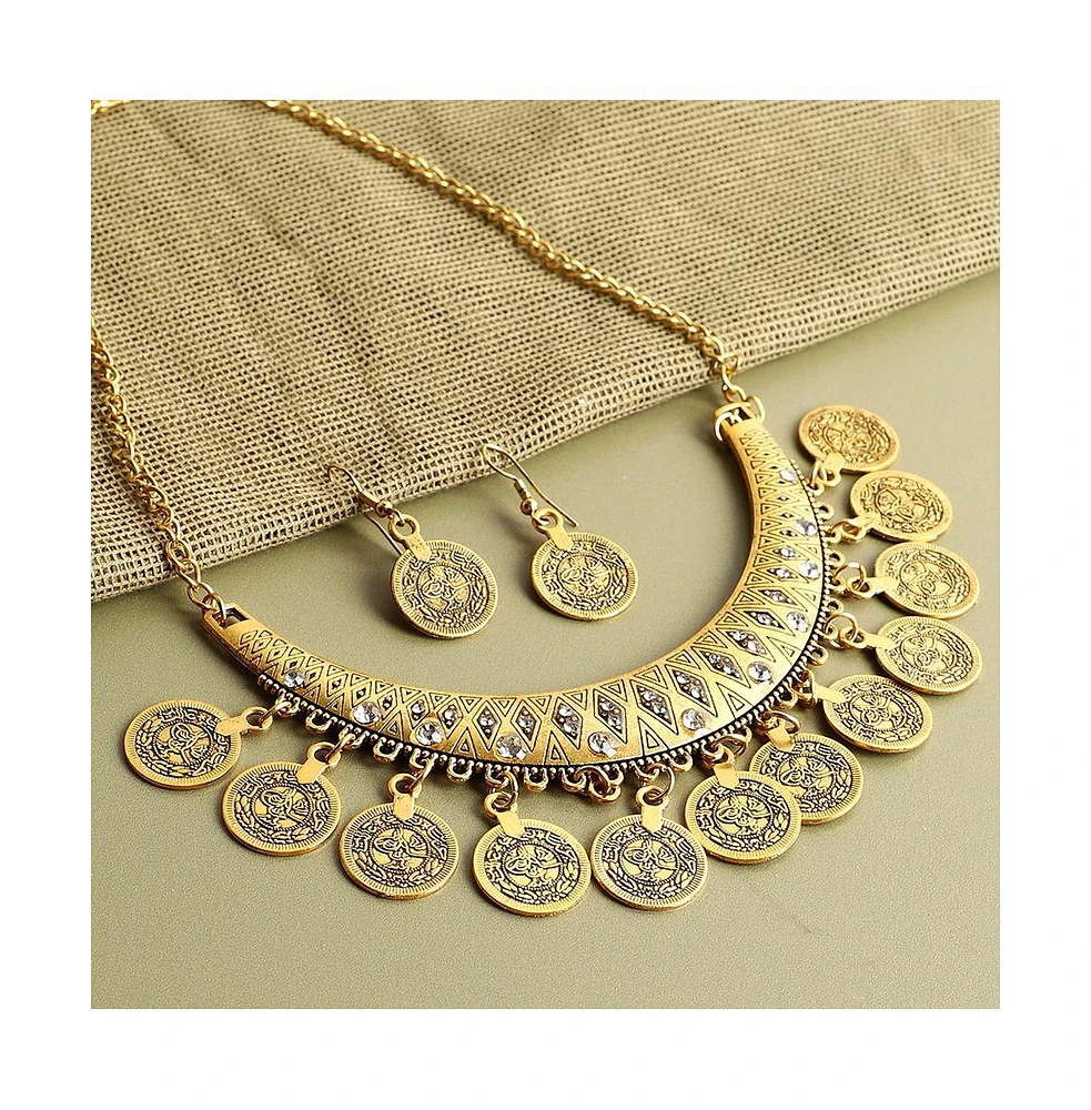 Sohi Gold-Plated Coin Jewellery Set