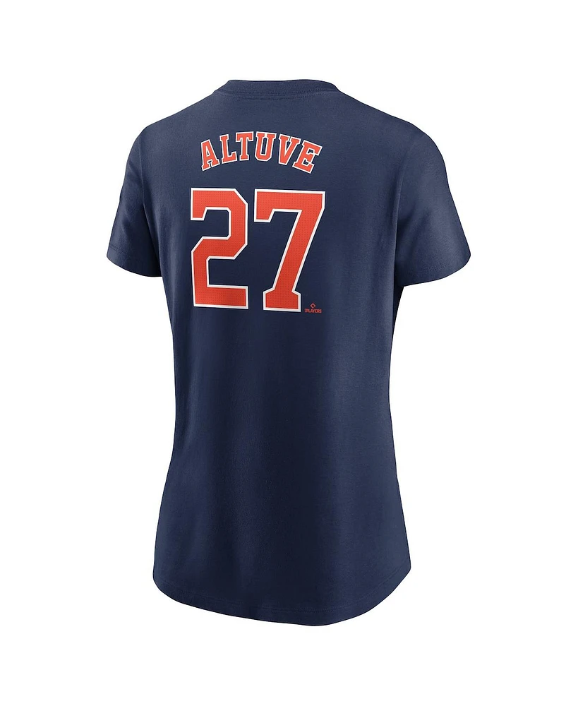 Nike Women's Jose Altuve Navy Houston Astros Fuse Name Number T-Shirt