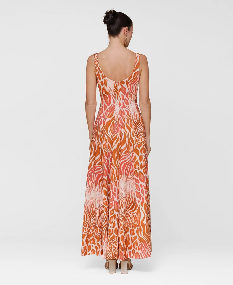 Avec Les Filles Women's Square-Neck Maxi Dress