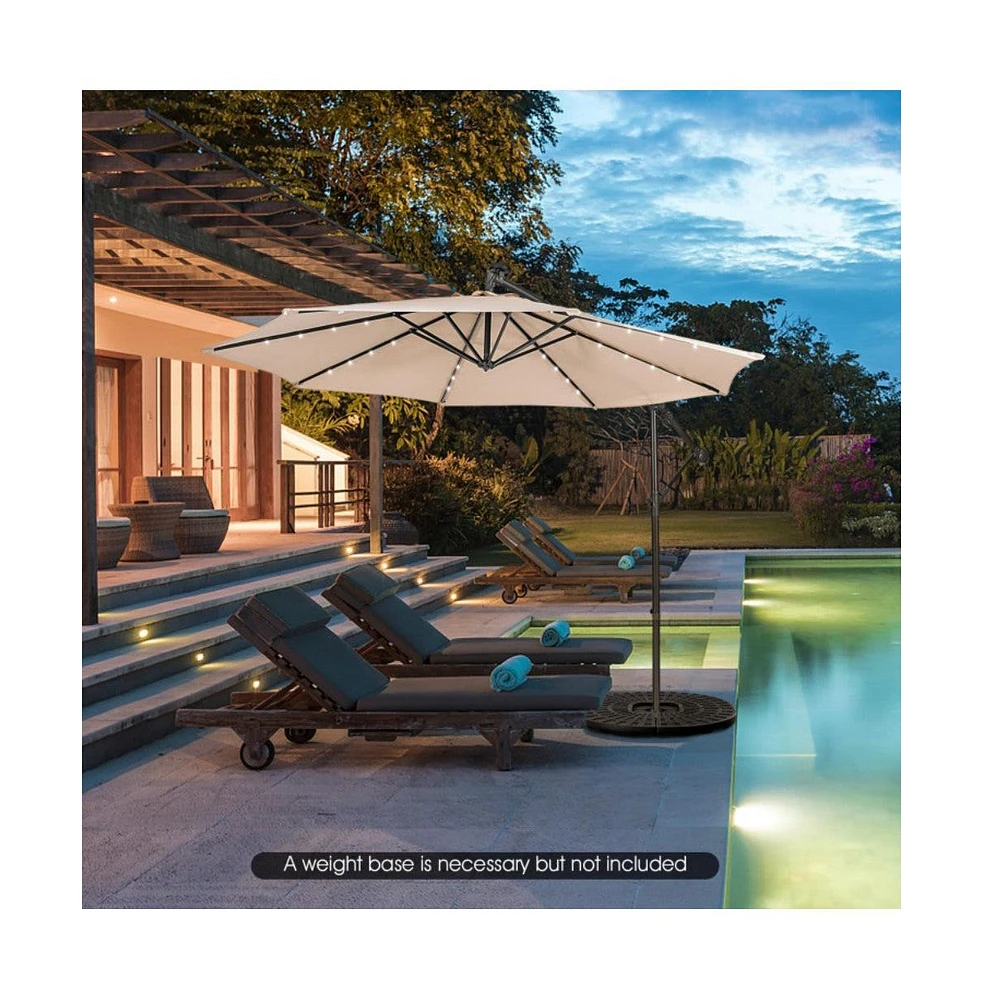 10 Feet Patio Cantilever Umbrella with Tilting System