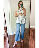 Pinkblush Maternity Blue Straight Leg Frayed Hem Jeans