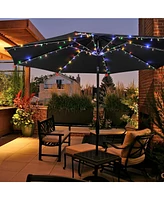 Yescom Patio Umbrella Solar String Light with Remote Control Timer Fit 8-Rib 8/9/10 Ft Outdoor 128 Rgb Led 8 Mode Camping Tents