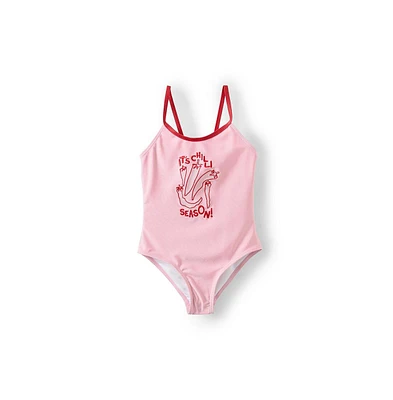 Cotton On Little Girls Helen Frill Back One Piece