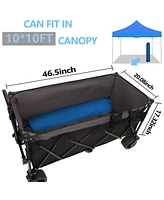 Foldable Utility Wagon - 480lb, All-Terrain, No Assembly