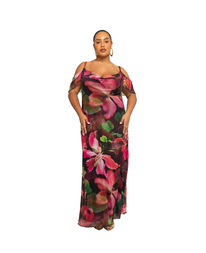 Fashion-szn Curve Women's Printed Maxi Dress